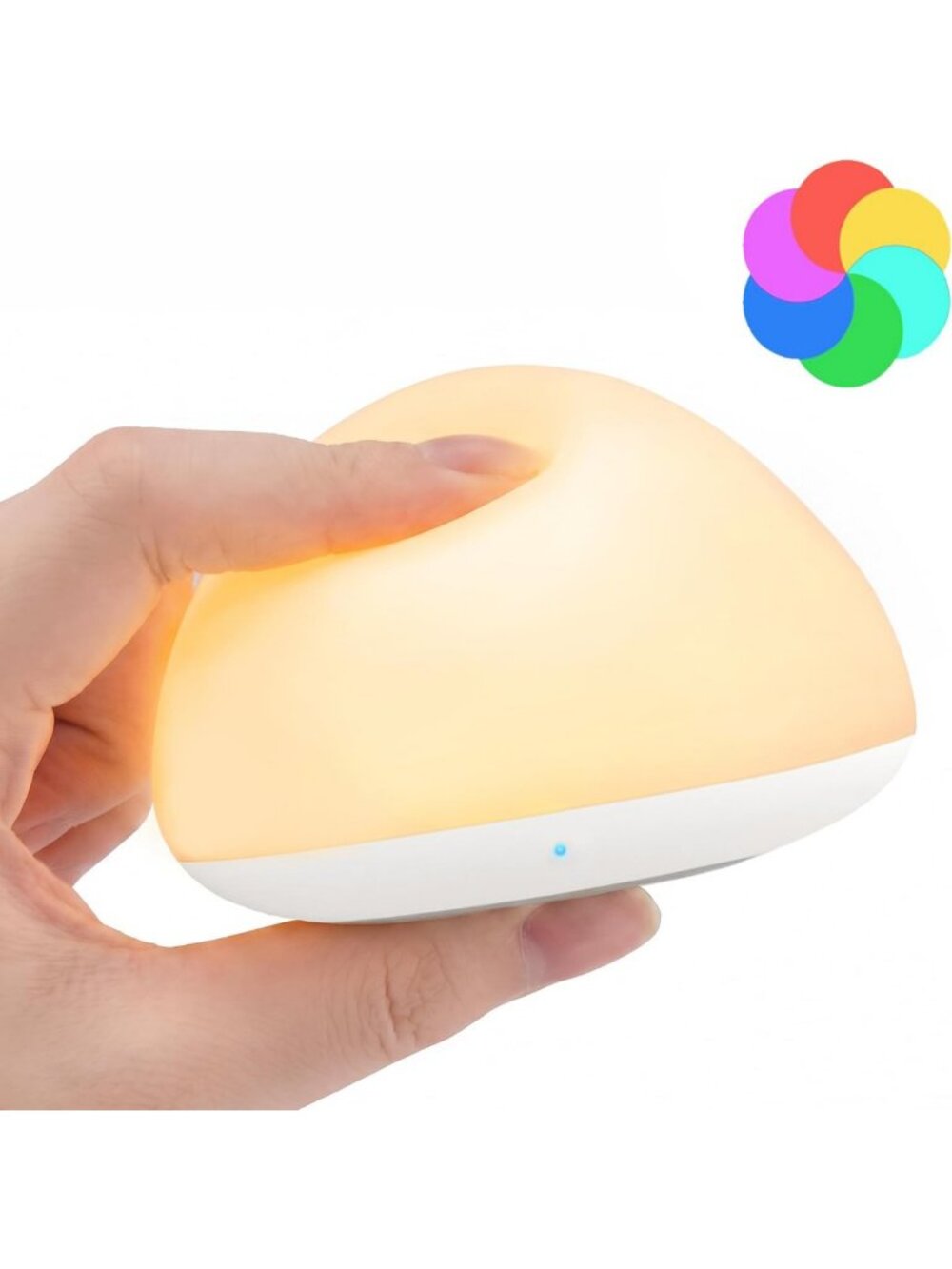 Dimmable Night Light with 8 Color Options & 1-Hour Timer for Bedroom Decor